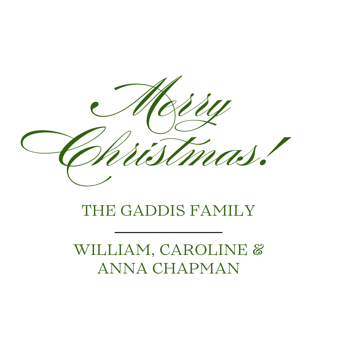 Large Square Merry Christmas Tag
