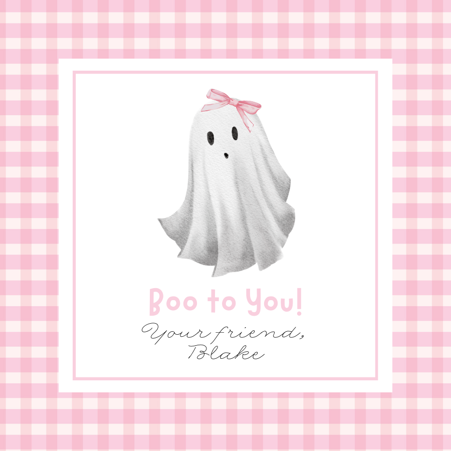 Boo to You Ghost Gift Tag