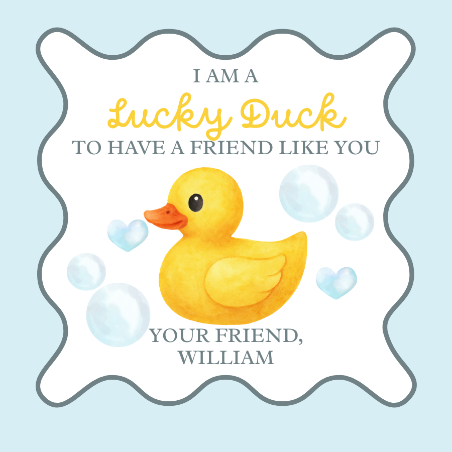 Lucky Duck Valentine Tag