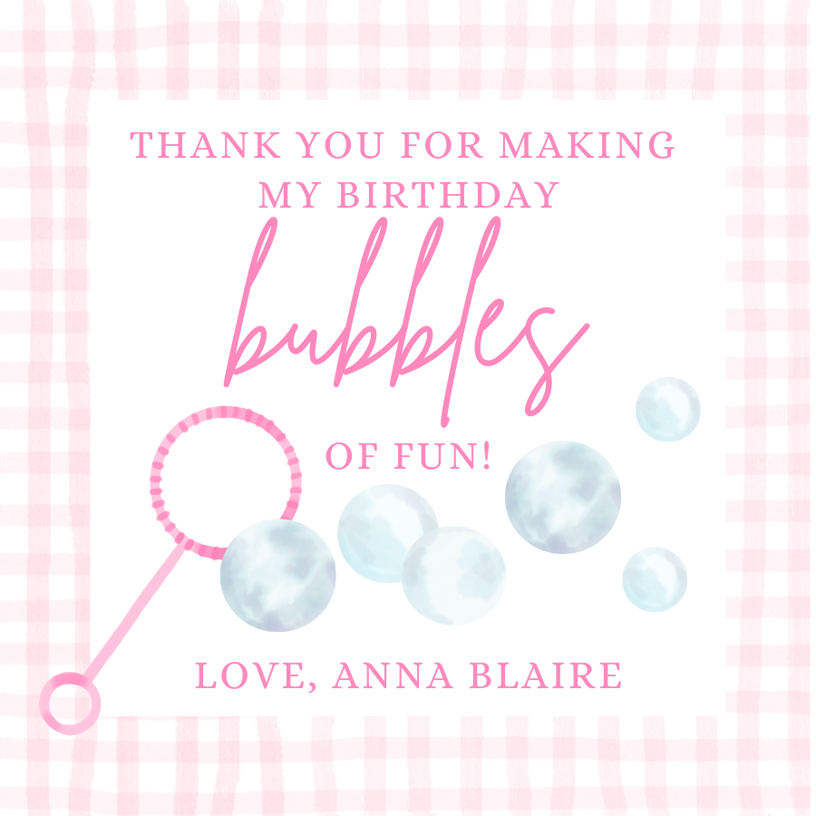 Bubble Gift Tag