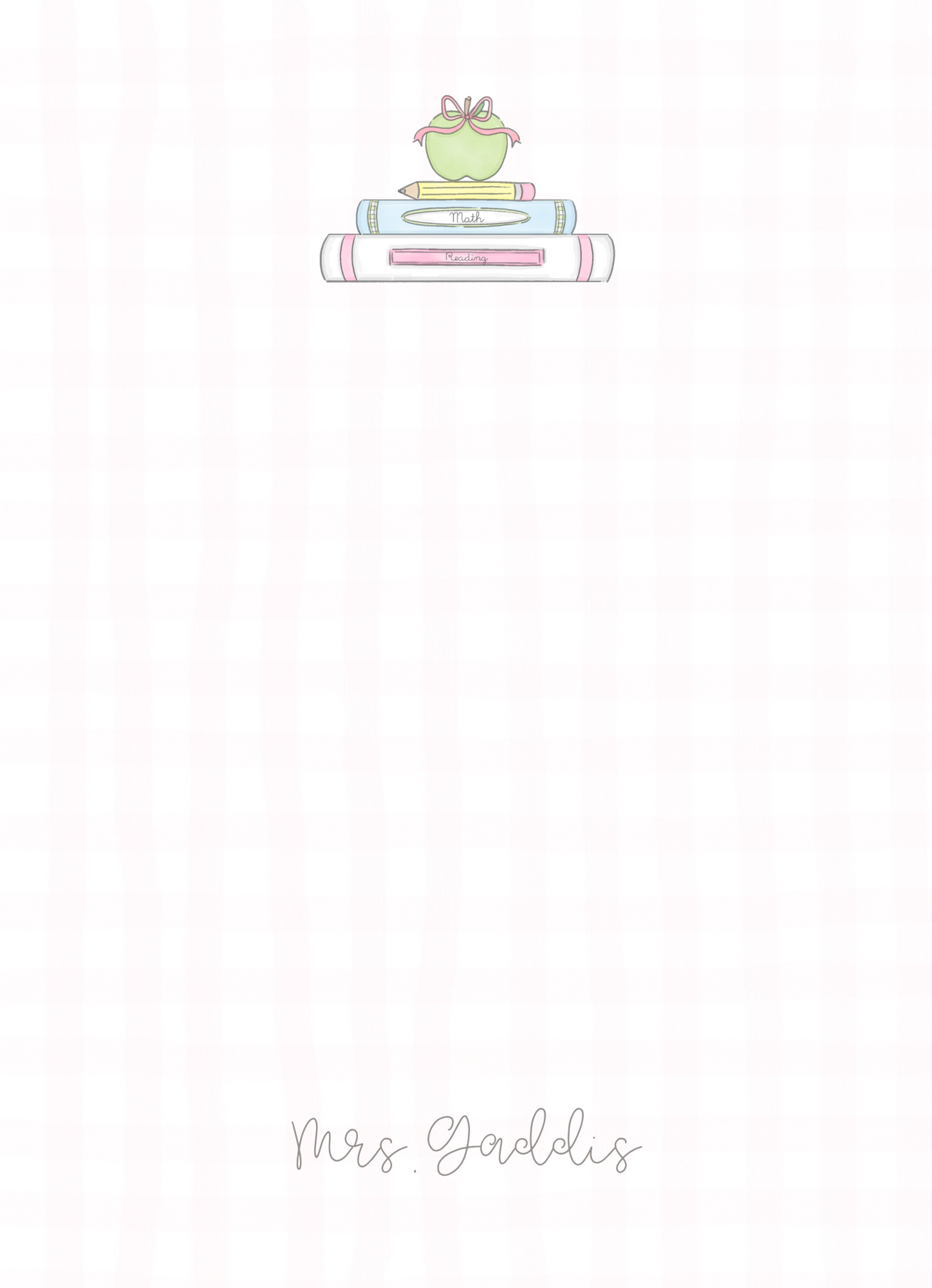 Blue or Pink Teacher Notepad