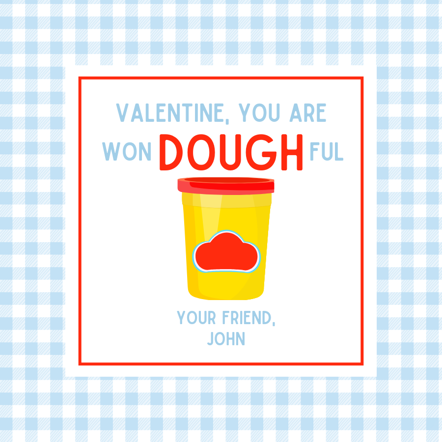 Playdough Valentine Tag