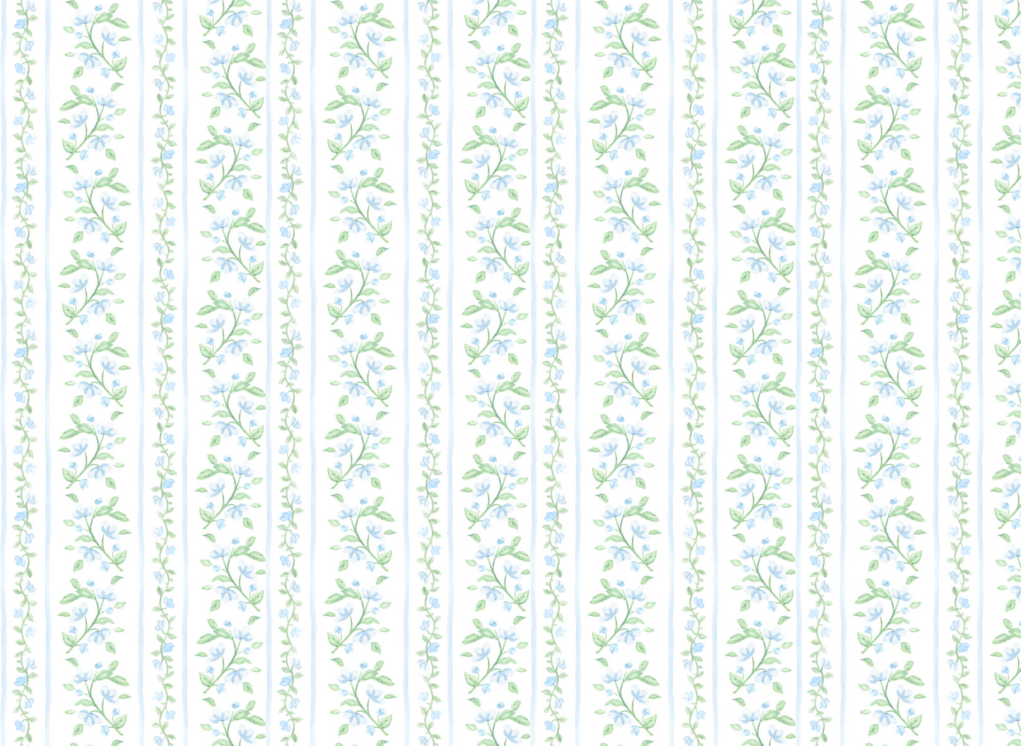 Blue & Green Vine Stationery