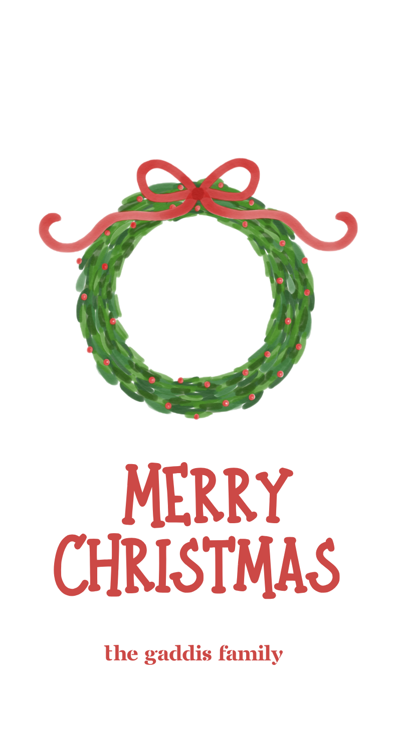 Large Wreath Gift Tag