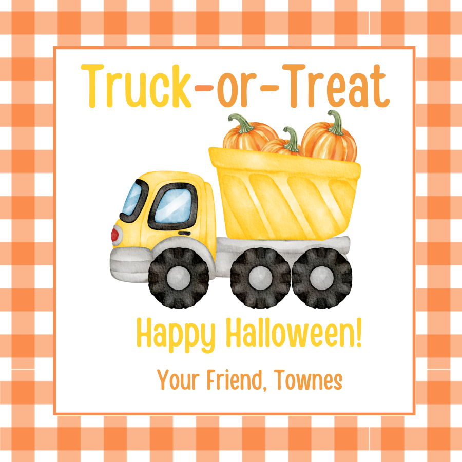 Truck or Treat Gift Tag