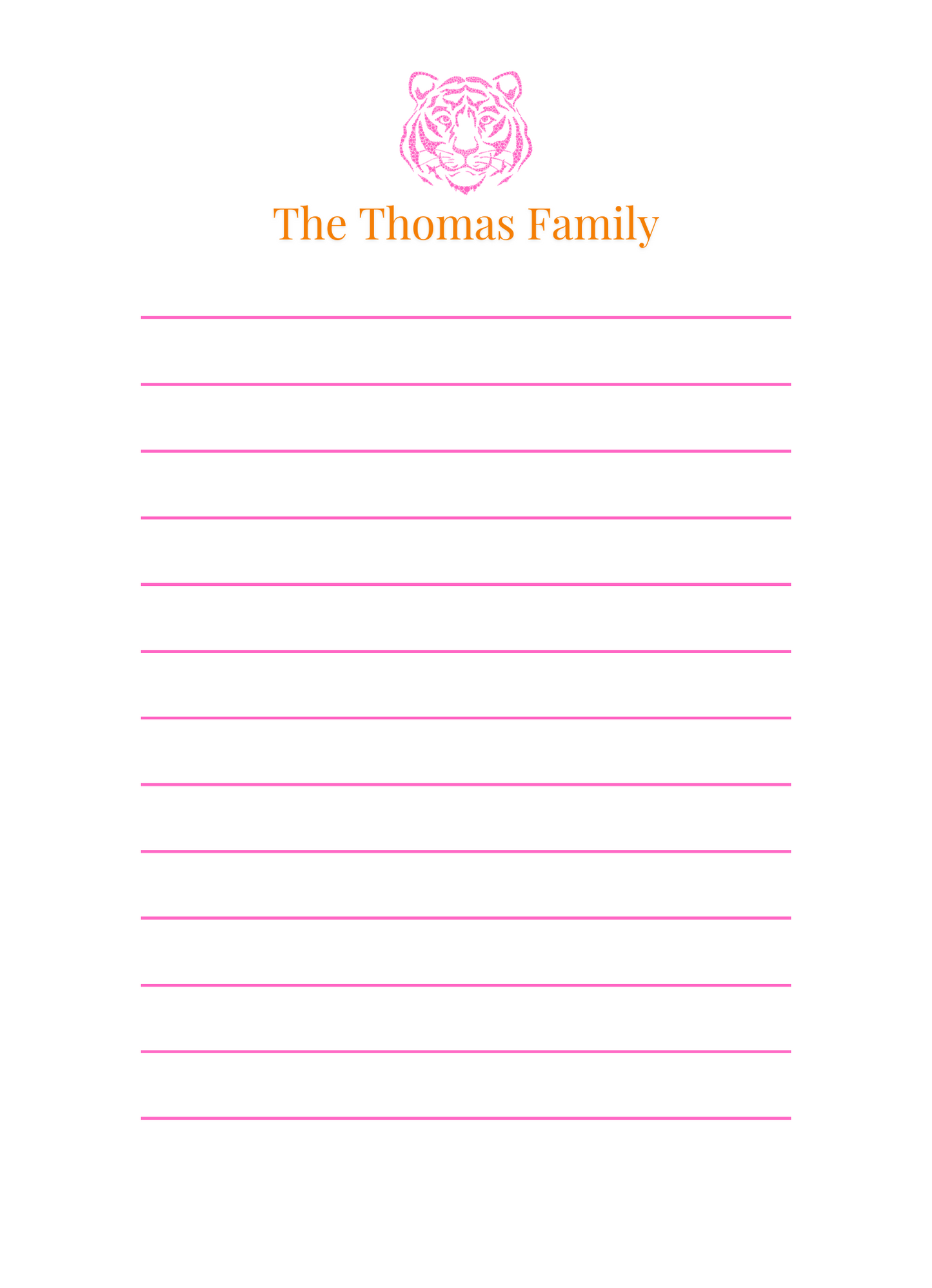 Tiger To Do List Pad