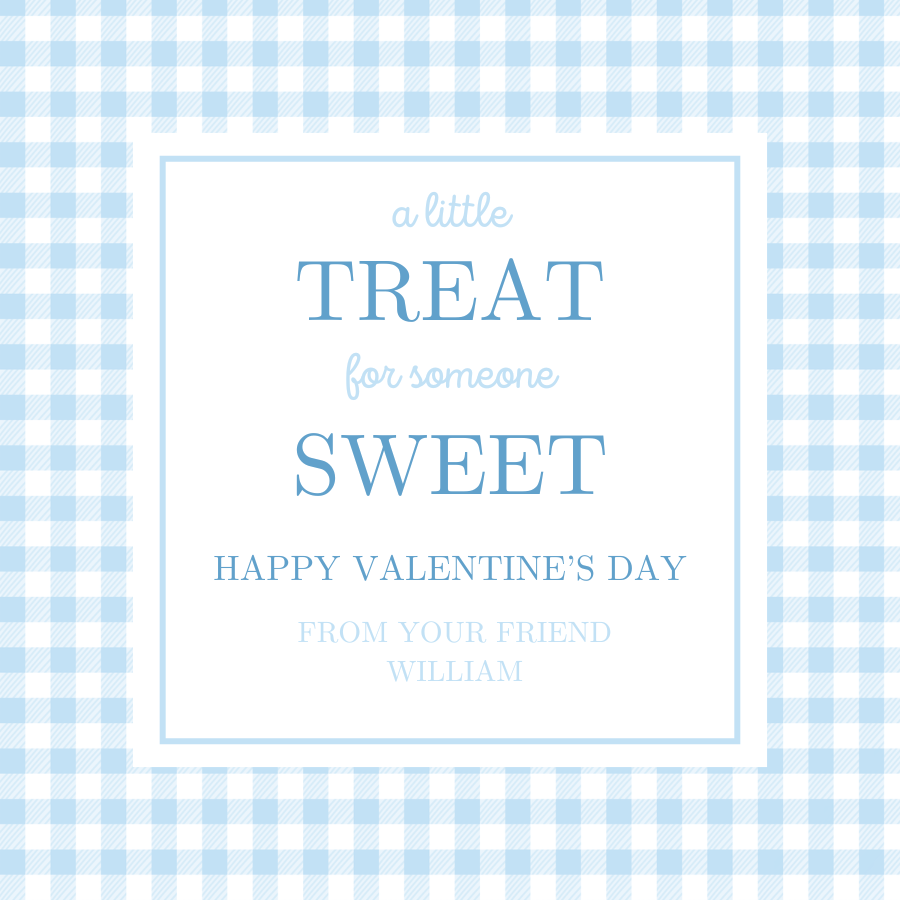 Treat Blue Gift Tag