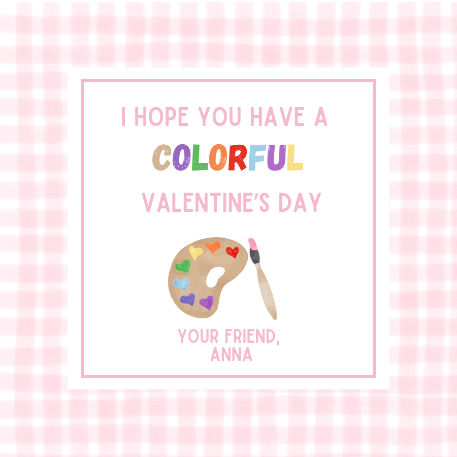 Paint Pink Gift Tag