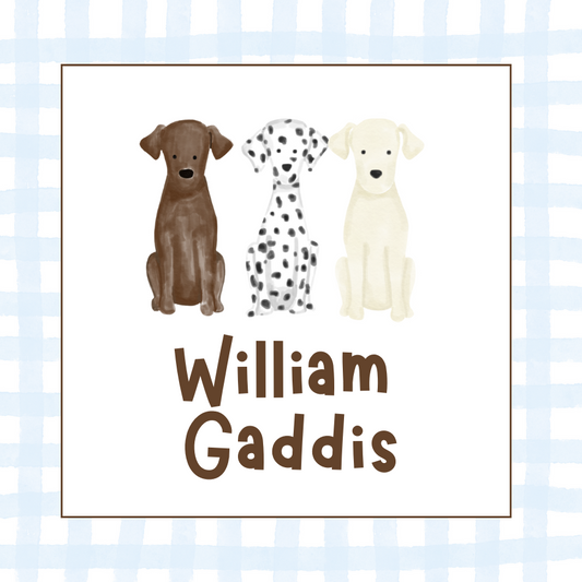 Bag Tag Laminated Dogs