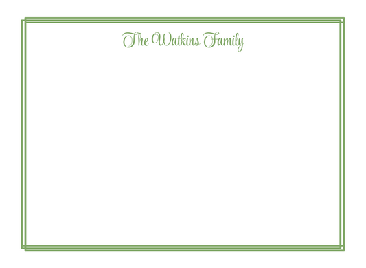 Green Traditional Stationery