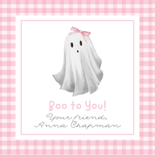 Pink Ghost Gift Tag