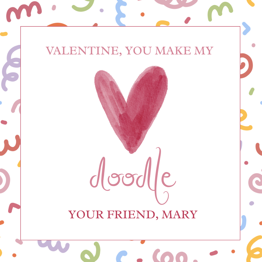 Doodle Valentine Tag