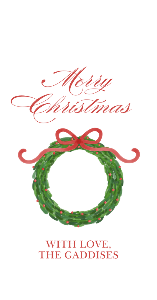 Large Wreath Script Tag