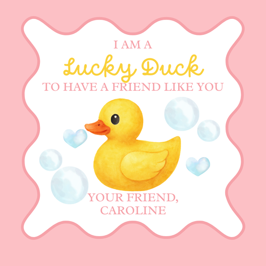 Lucky Duck Valentine Tag