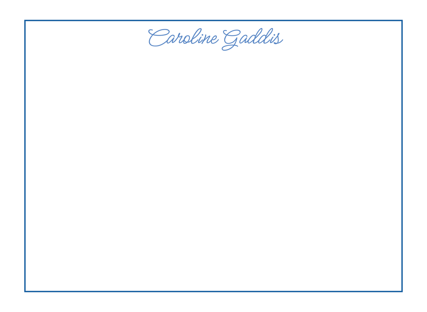 Blue Feminine Stationery