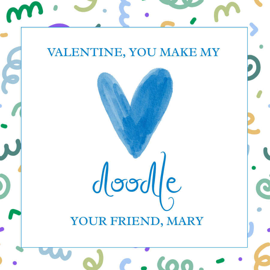 Doodle Valentine Tag