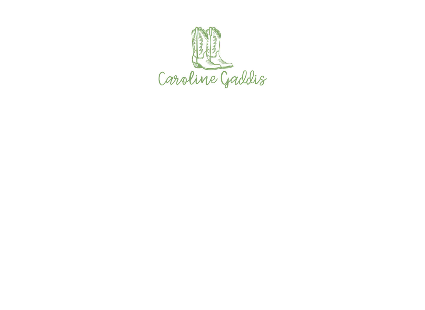 Green Cowgirl Stationery