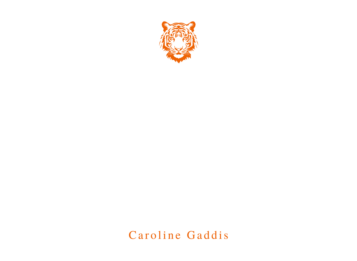 Orange Tiger Stationery