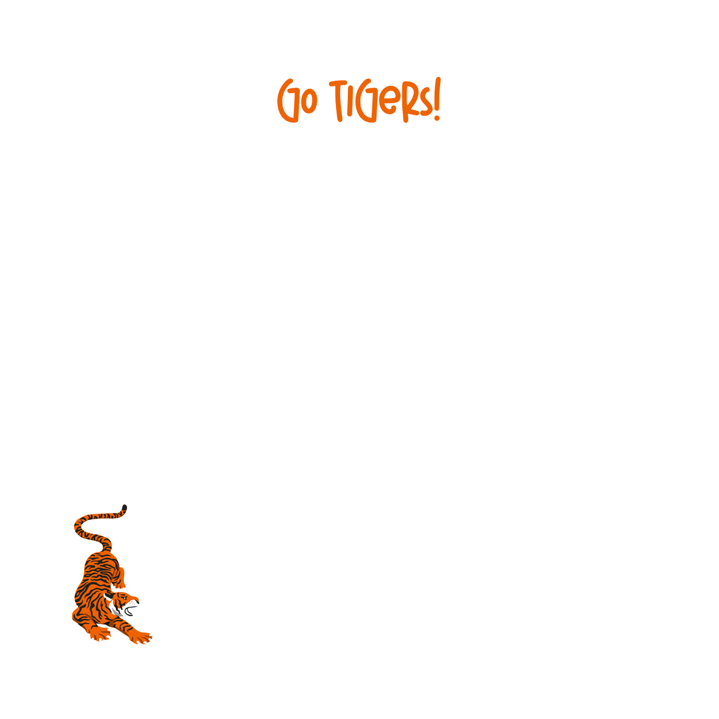 Go Tigers Notepad
