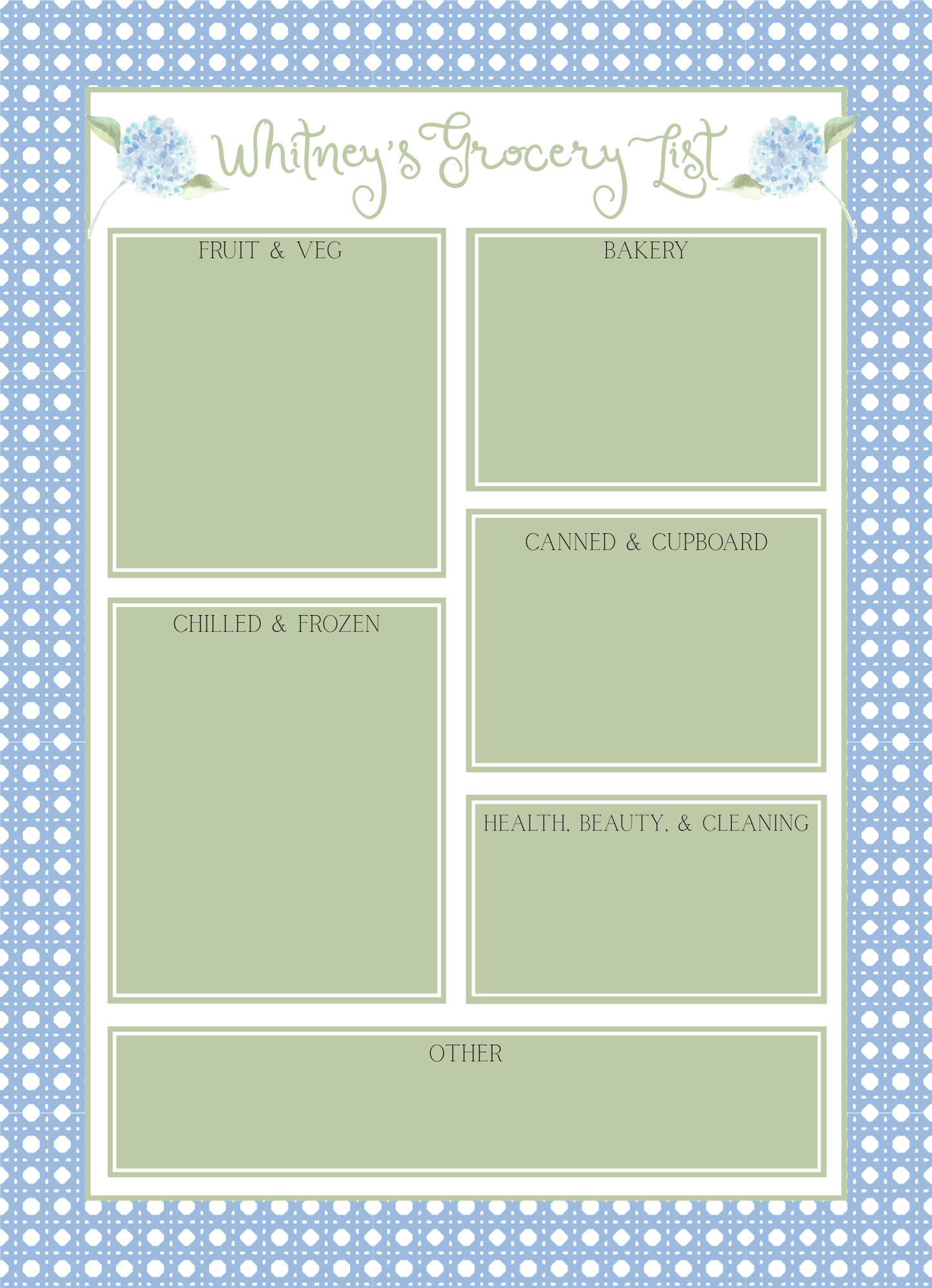 Grocery List Notepad