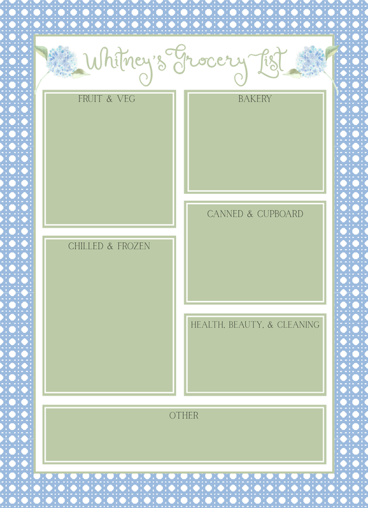 Grocery List Notepad
