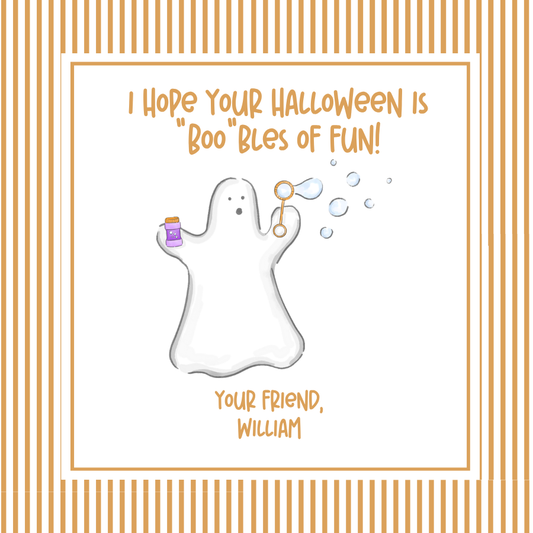 "Boo"bles of Fun Orange Gift Tag