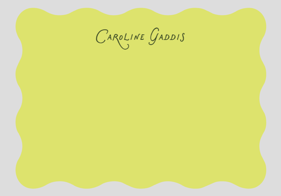 Wavy Name Stationery