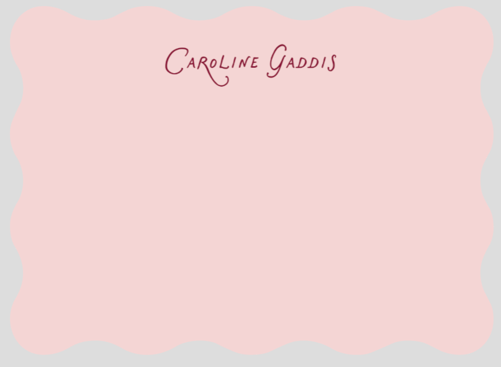 Wavy Name Stationery