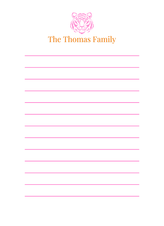Tiger To Do List Pad