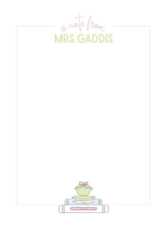 Teacher Bookstack Notepad
