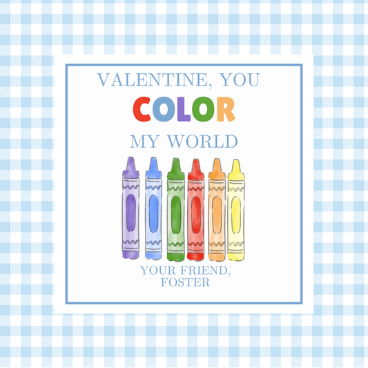 Color My World Valentine Tag
