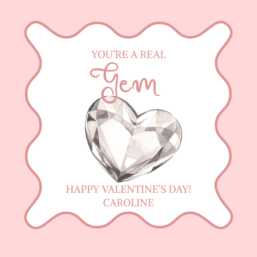 Gem Valentine Tag