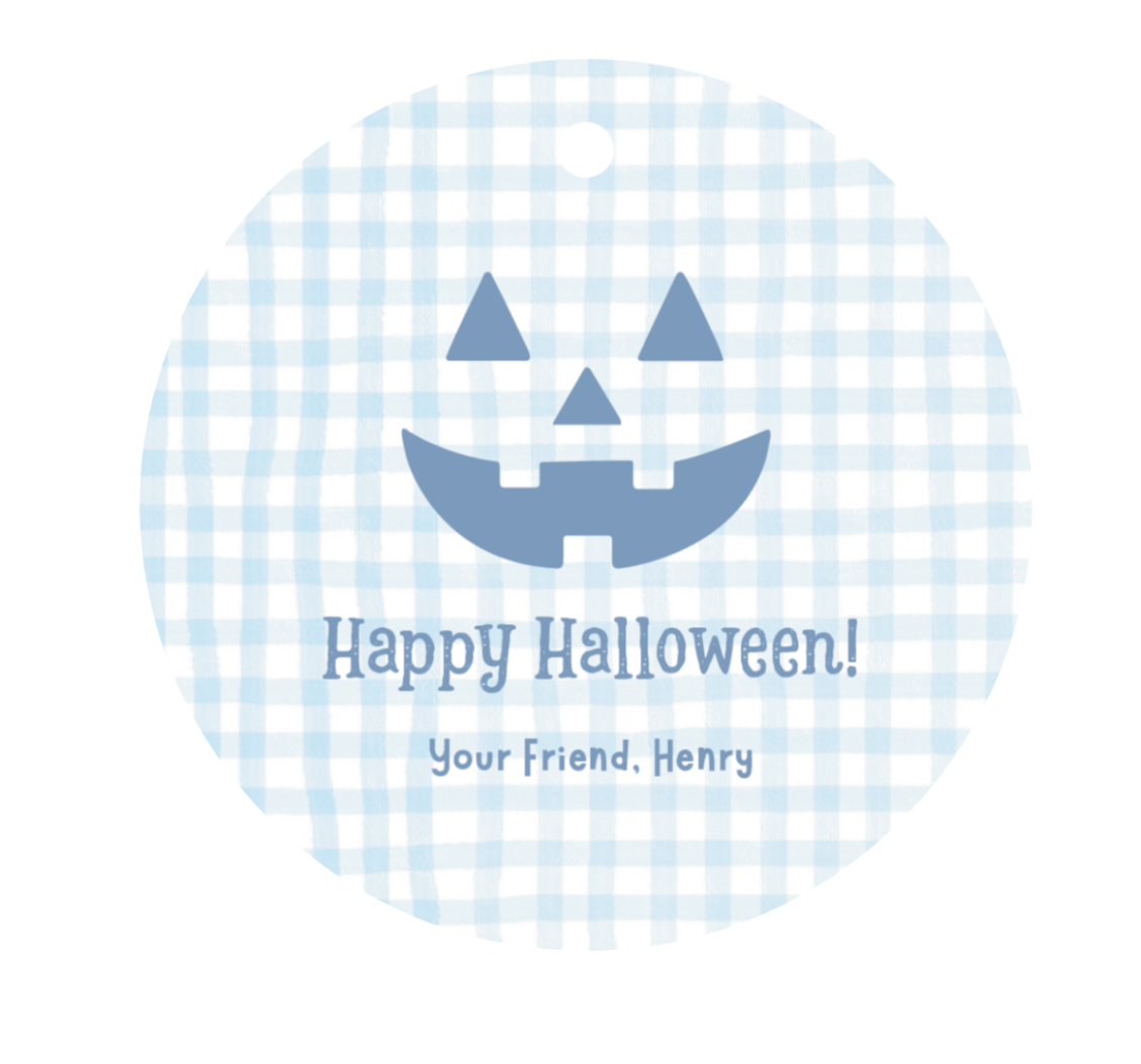 Round Jack-O-Lantern Tag