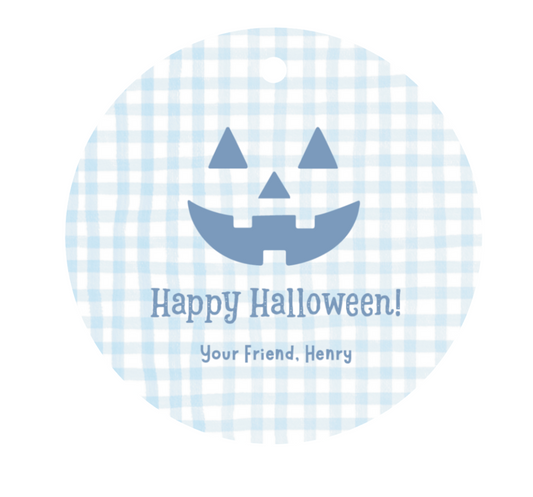 Round Jack-O-Lantern Tag